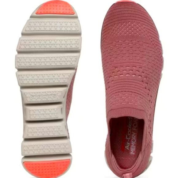 Skechers Glide Step- OH So Soft Slip-On Shoes- Pink Glitter - Picture 4 of 10